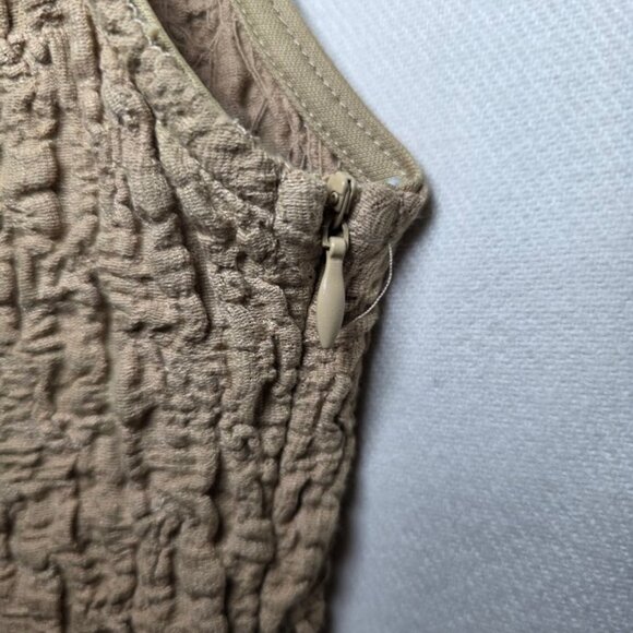 NWT Sadie & Sage Popcorn Midi Dress w/ Slit Taupe S - Picture 4 of 9